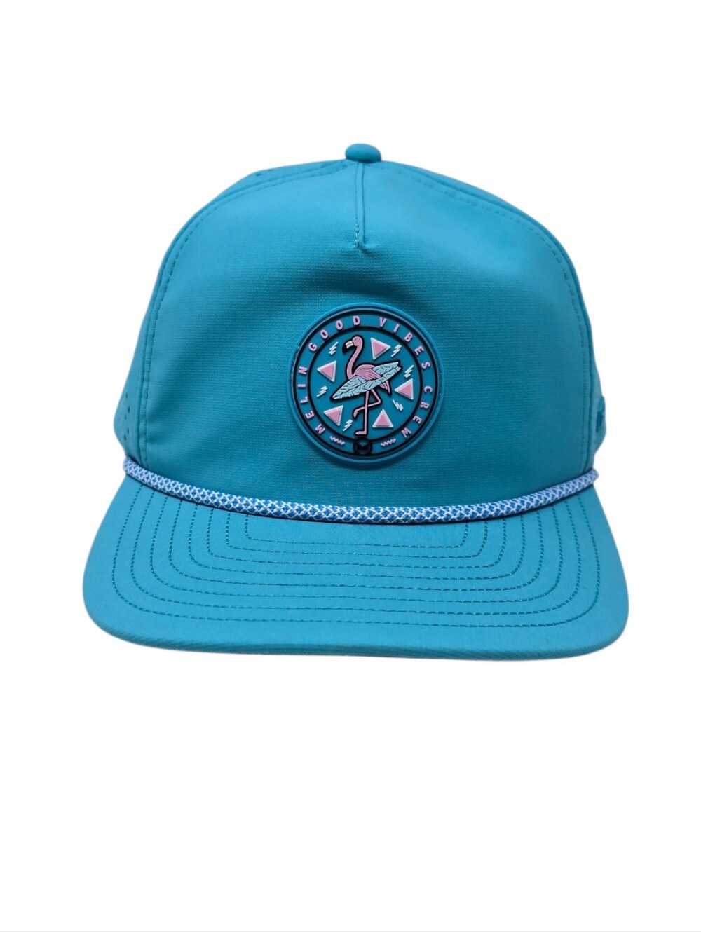 NWOT Melin Coronado Hydro Neon Flamingo Rope Hat Turquoise Pink Classic 58cm